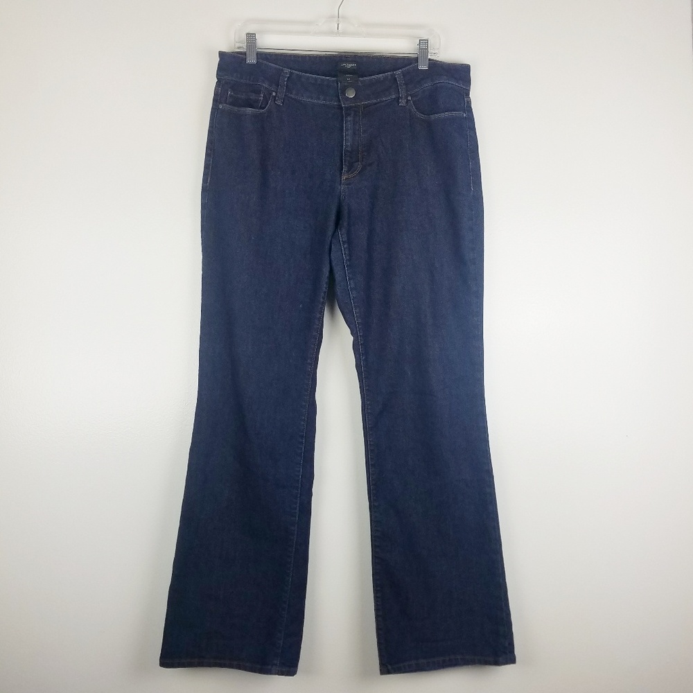 Ann Taylor High Rise Curvy Bootcut Jeans Dark Wash